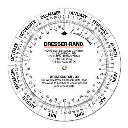 Large Date Calculator Double Wheel