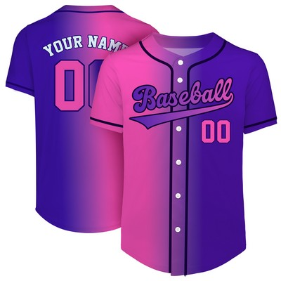 Custom Full-Button Baseball Jersey (Full Color Dye Sublimated)