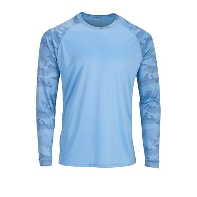 ParagonXP Cayman Long Sleeve Performance Tee with Hex Camo Sublimated Sleeves