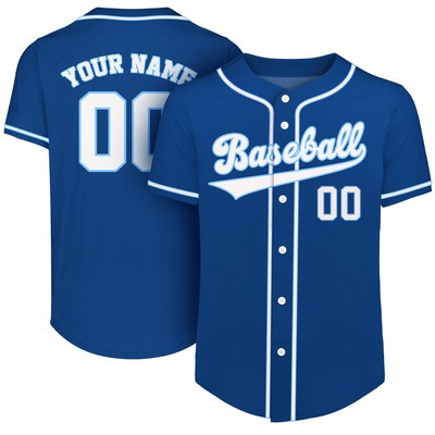 Custom Full-Button Baseball Jersey (Full Color Dye Sublimated)