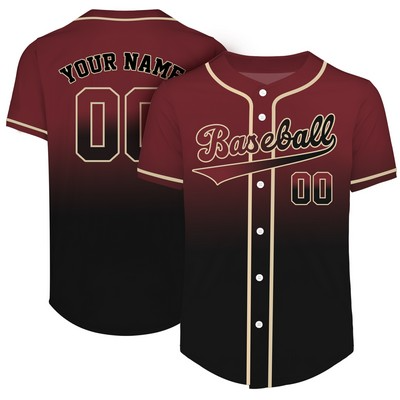 Custom Full-Button Baseball Jersey (Full Color Dye Sublimated)