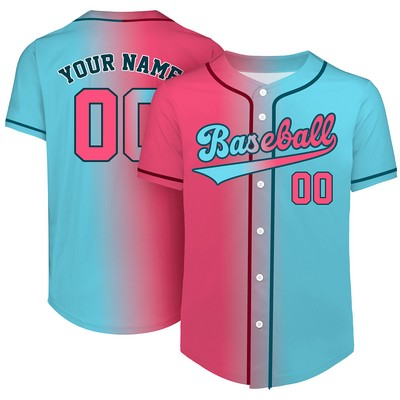 Custom Full-Button Baseball Jersey (Full Color Dye Sublimated)