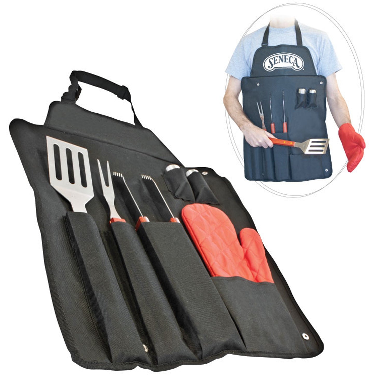 7-Piece BBQ Apron & Tool Set