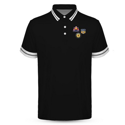 Men's Custom Full Color Dye Sublimation Performance Polo Shirt