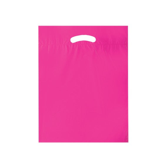 Die Cut Fold-Over Reinforced Plastic Bag (12"x15"x3")