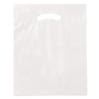 Die Cut Fold-Over Reinforced Plastic Bag (12"x15"x3")