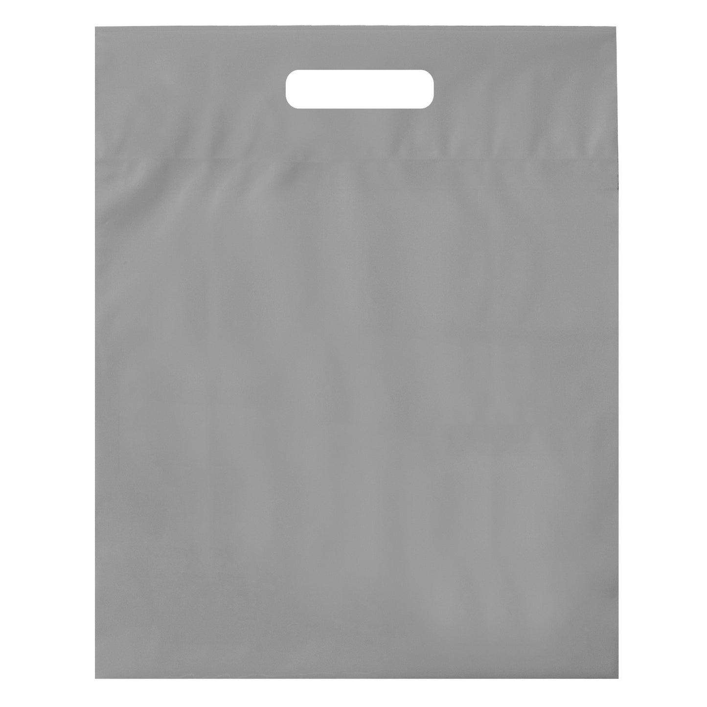 Die Cut Fold-Over Reinforced Plastic Bag (12"x15"x3")