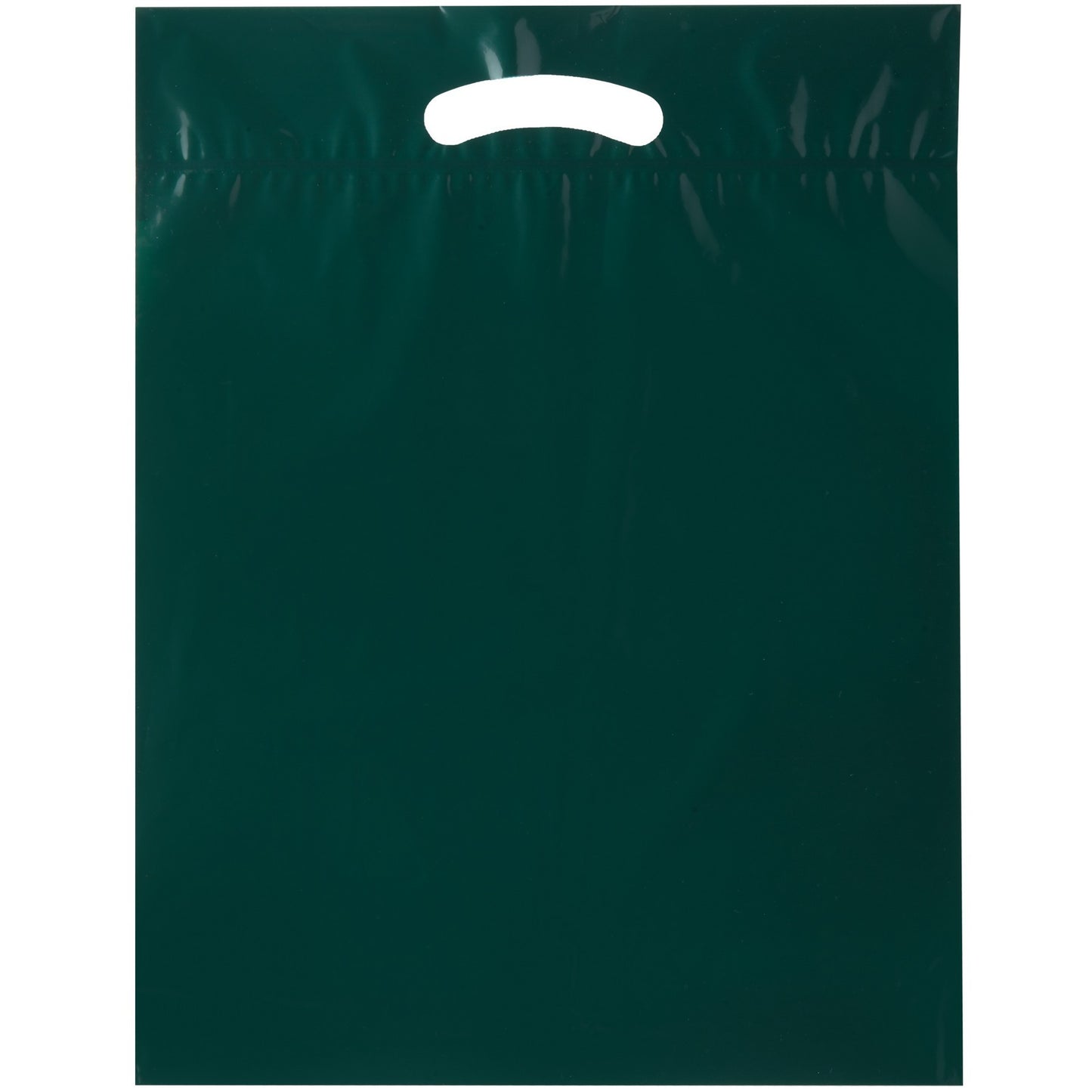 Die Cut Fold-Over Reinforced Plastic Bag (12"x15"x3")