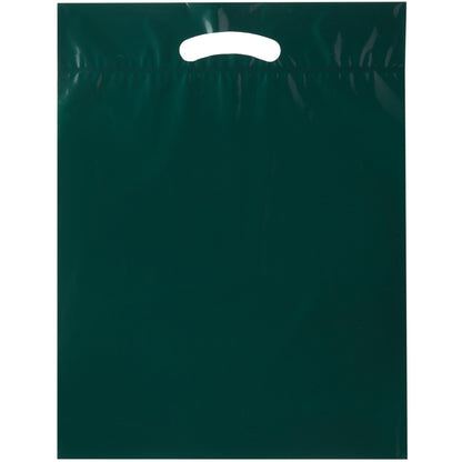 Die Cut Fold-Over Reinforced Plastic Bag (12"x15"x3")