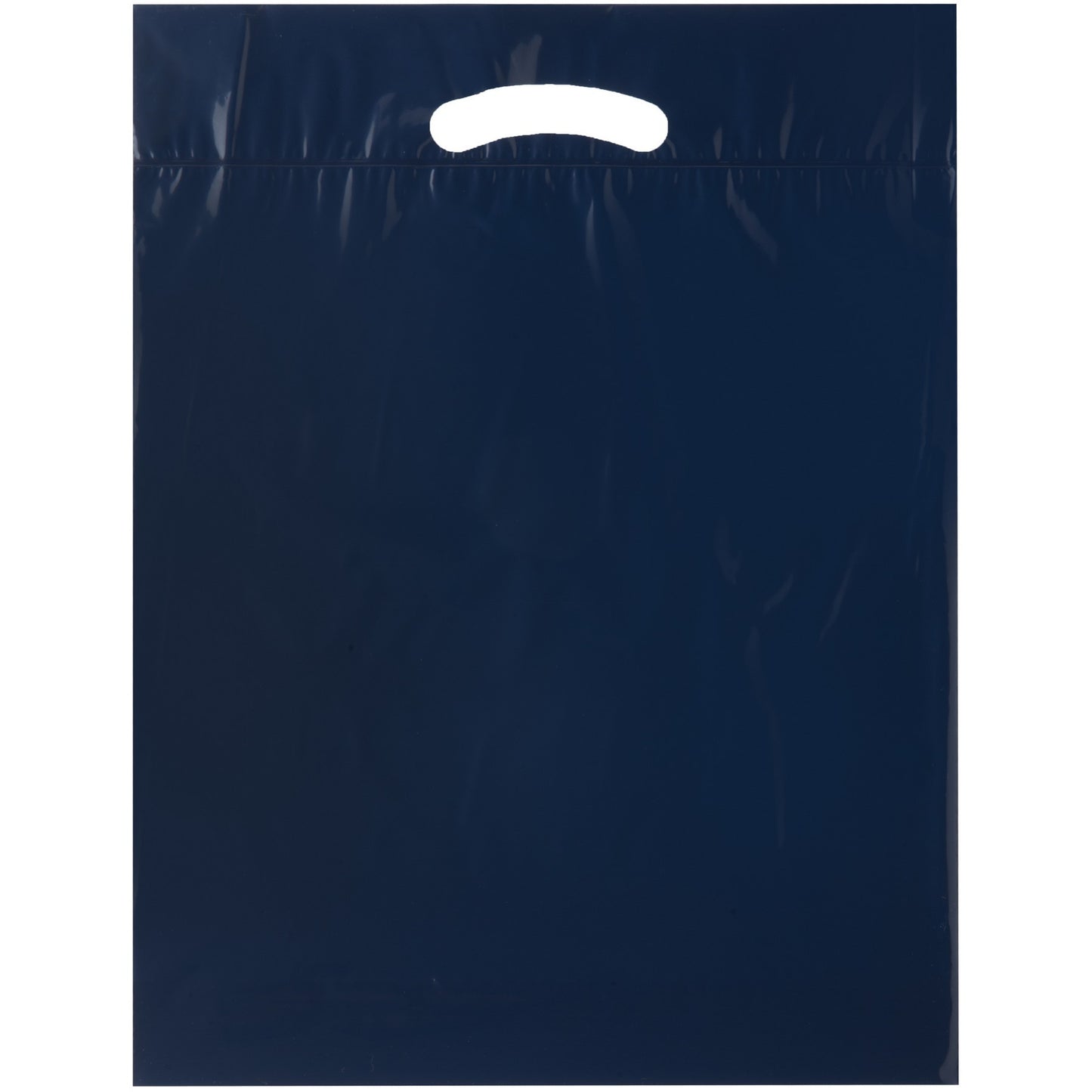 Die Cut Fold-Over Reinforced Plastic Bag (12"x15"x3")