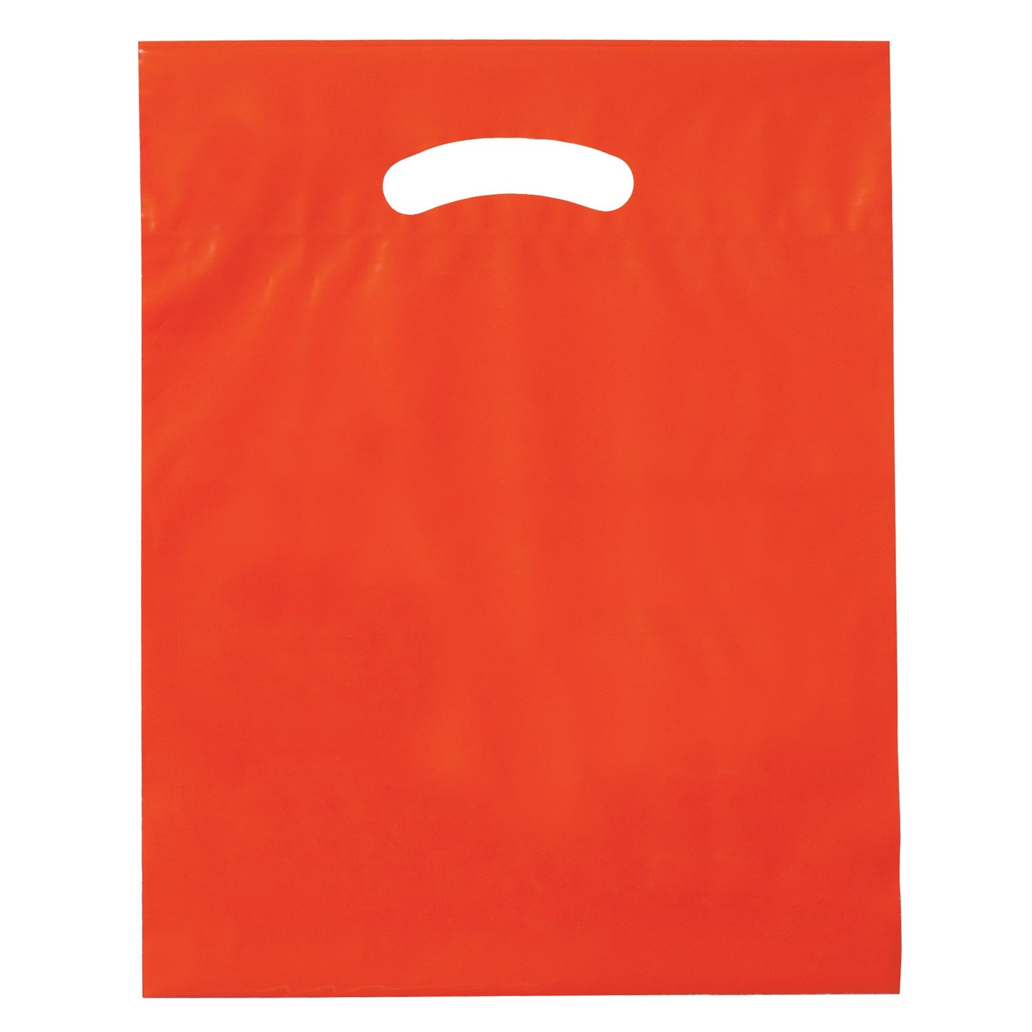 Die Cut Fold-Over Reinforced Plastic Bag (12"x15"x3")