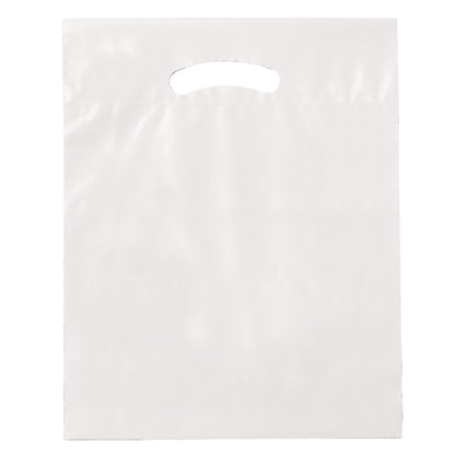 Die Cut Fold-Over Reinforced Plastic Bag (12"x15"x3")