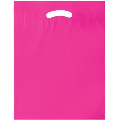 Die Cut Fold-Over Reinforced Plastic Bag (12"x15"x3")