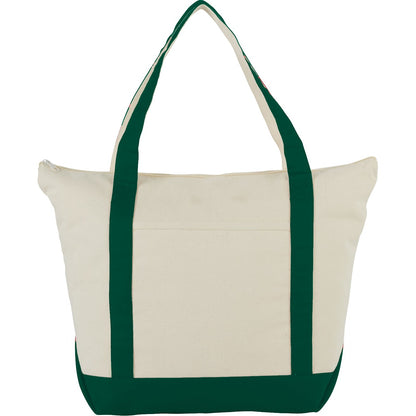 Classic 12oz Cotton Canvas Zippered Boat Tote