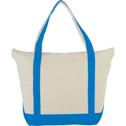 Classic 12oz Cotton Canvas Zippered Boat Tote