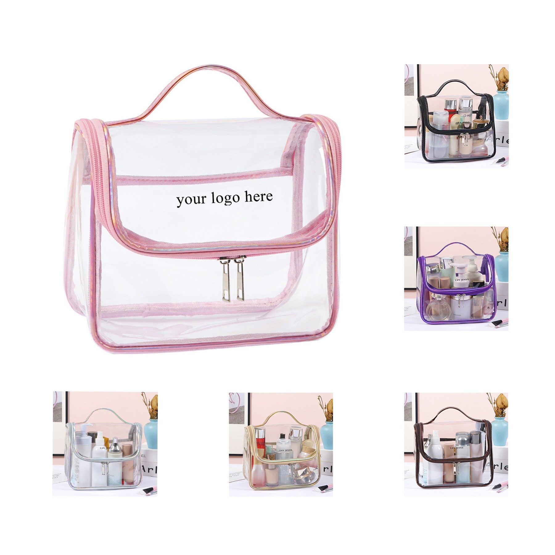 Clear Pvc Travel Zipper Clear Makeup Bags