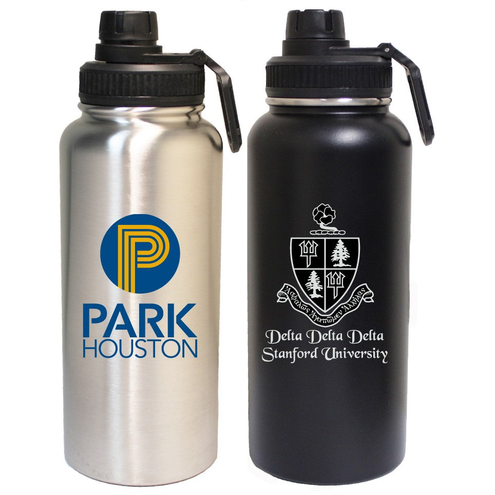 32 Oz. Stainless Steel Vacuum Insulated bottle with twist-on lid and carry loop