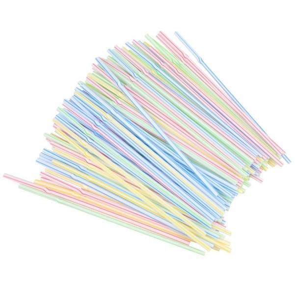 Flexible Plastic Straws - 100 Pack (Case of 48)