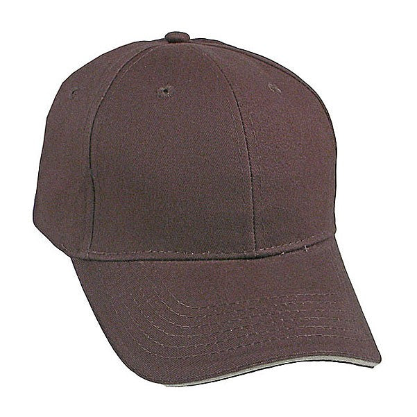 Brushed Cotton Twill Cap w/Sandwich Bill