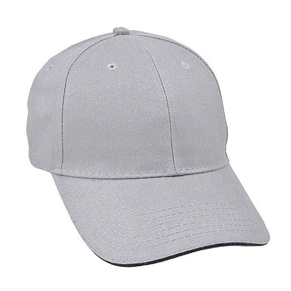 Brushed Cotton Twill Cap w/Sandwich Bill