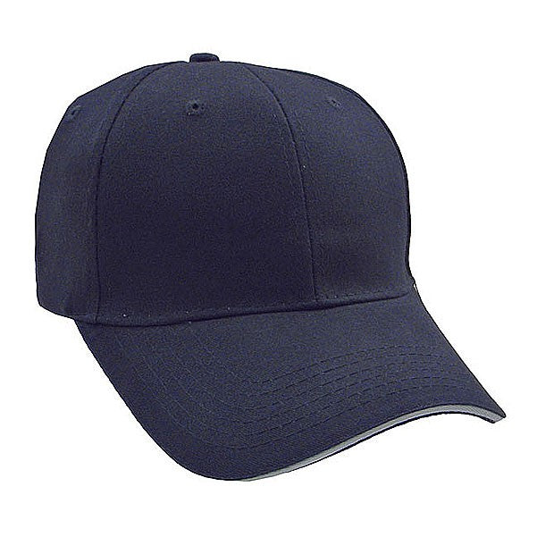 Brushed Cotton Twill Cap w/Sandwich Bill