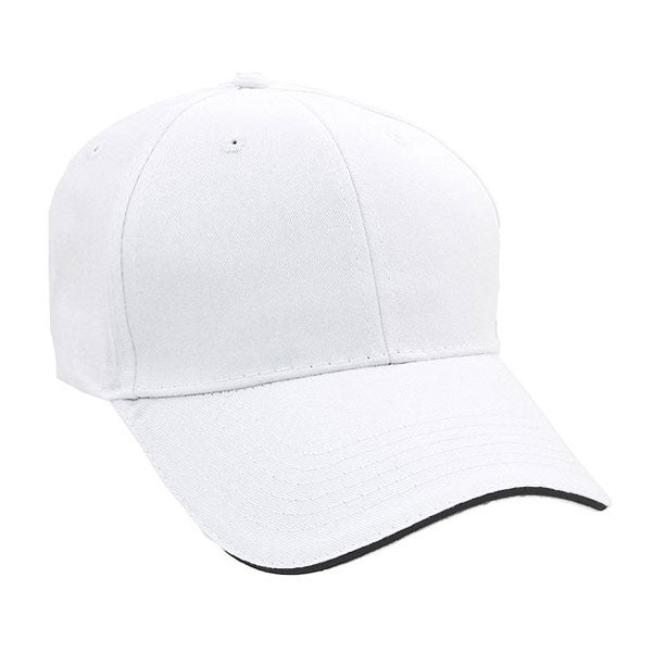 Brushed Cotton Twill Cap w/Sandwich Bill