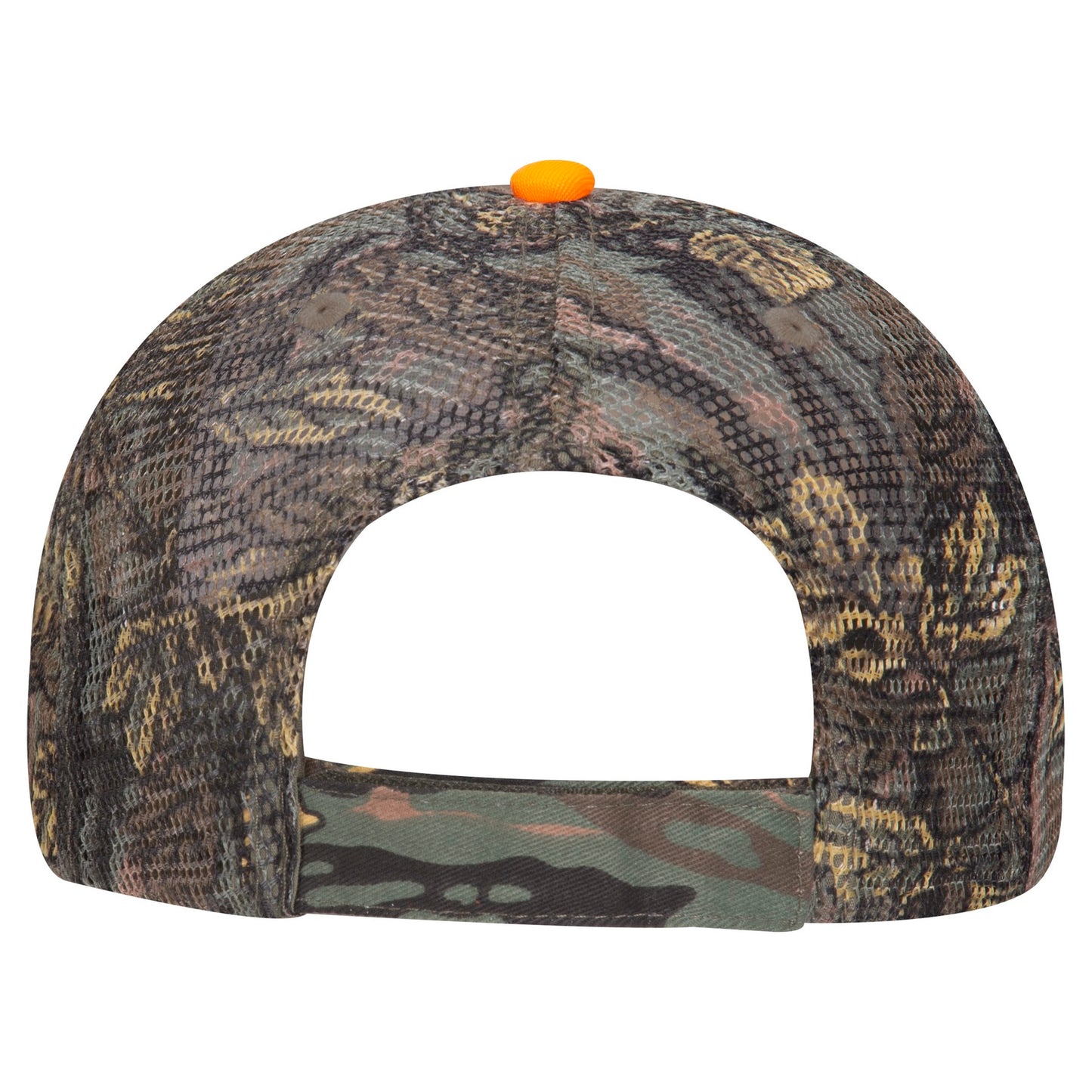 OTTO Camouflage Cotton Blend Twill Sandwich Visor 6 Panel Low Profile Mesh Back Trucker Hat