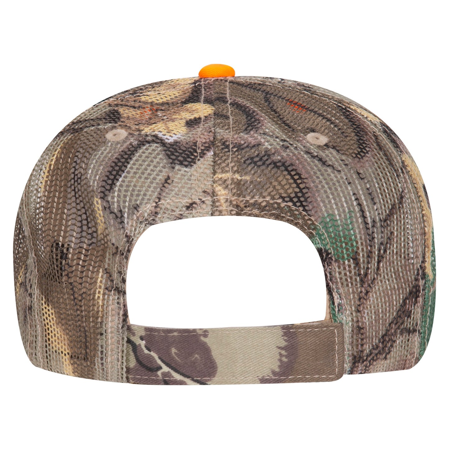 OTTO Camouflage Cotton Blend Twill Sandwich Visor 6 Panel Low Profile Mesh Back Trucker Hat