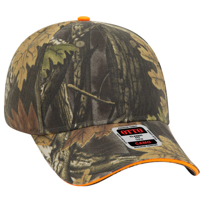 OTTO Camouflage Brushed Cotton Blend Twill Sandwich Visor 6 Panel Low Profile Baseball Cap