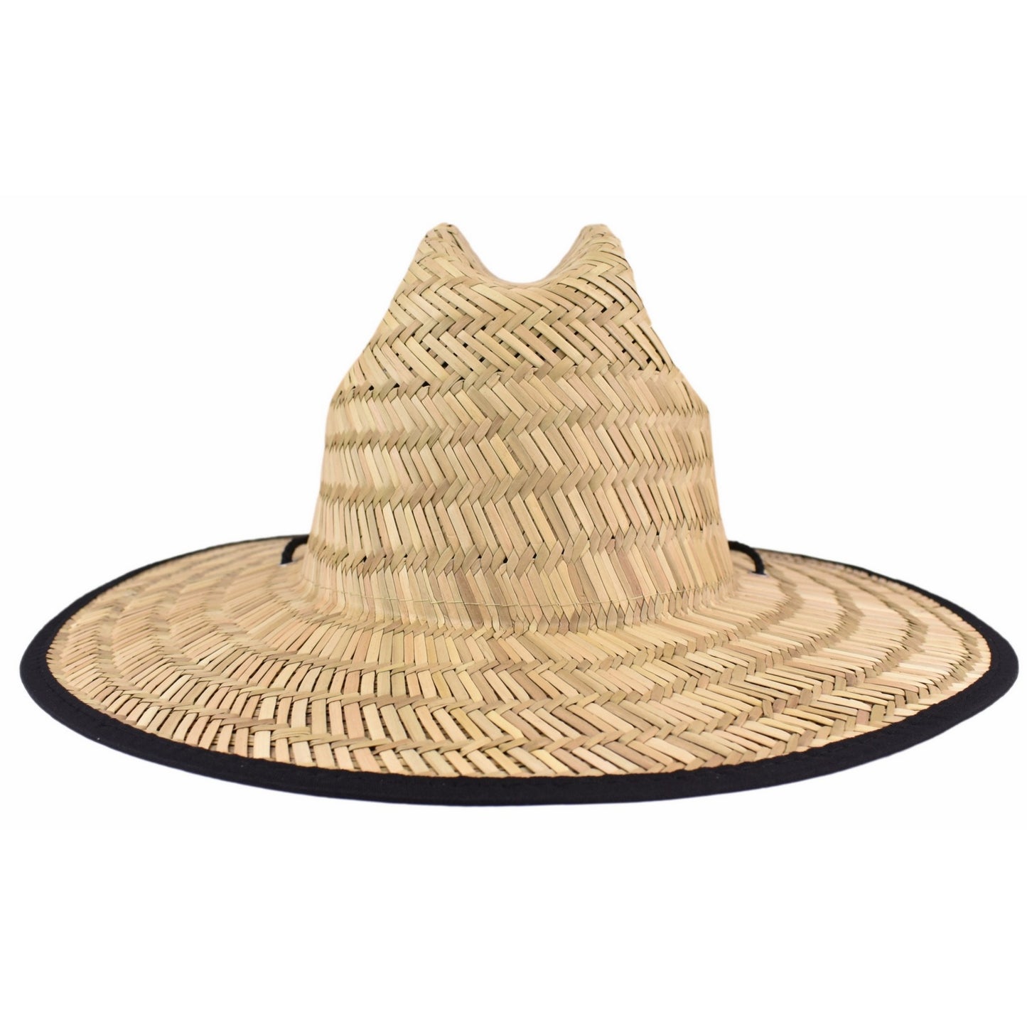 MOQ 50 Lifeguard Straw Hat - Full Color Under brim Imprint + Full Color Patch