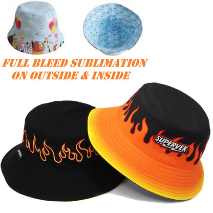 Reversible Bucket Hats w/ Dye-Sublimation on Both Sides