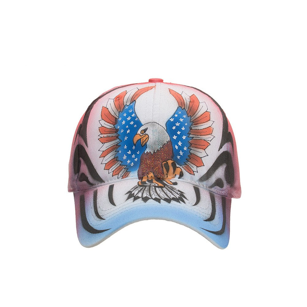 Dye-Sublimated Structured 6 Panel Sports Caps w/ Hook & Loop