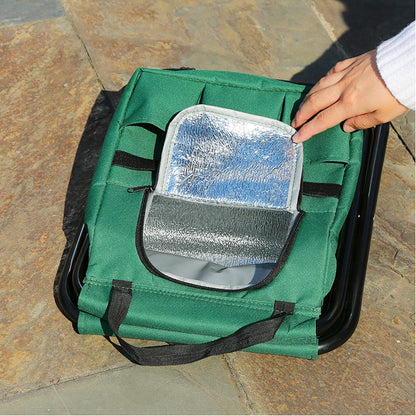 Outdoor Folding Cooler Chair Insulated Stool Carrying Bag Chair Leisure Fishing Chair Bag