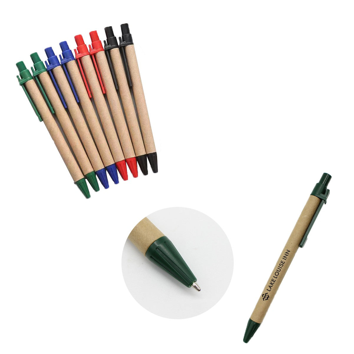 Eco-friendly Recycle Kraft Paper Click Ballpoint Pen