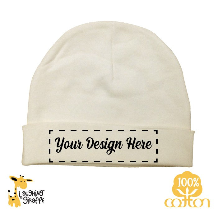 Baby Beanie Hats Natural 100% Cotton- Laughing Giraffe®