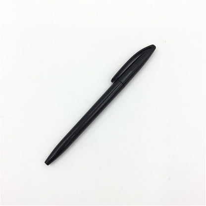 Twist-action simple black/white plastic pen