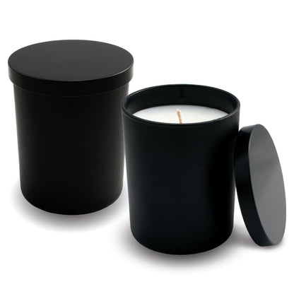 7.5 oz. Black Candle with Lid