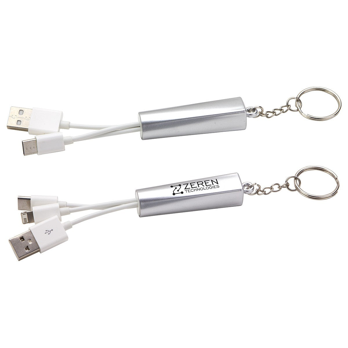 Trey 3-in-1 Light-Up Charging Cable with Keychain