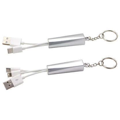 Trey 3-in-1 Light-Up Charging Cable with Keychain