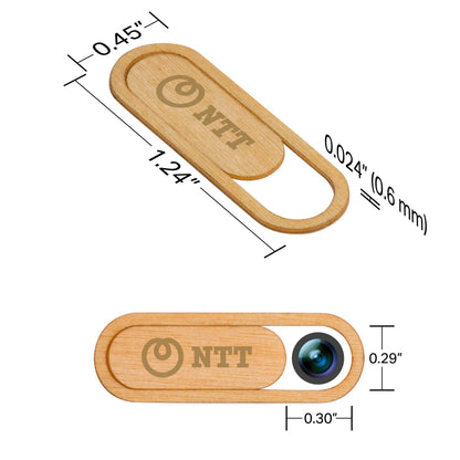 Sliding Wood Eco-Friendly Webcam Cover with Standard Packaging