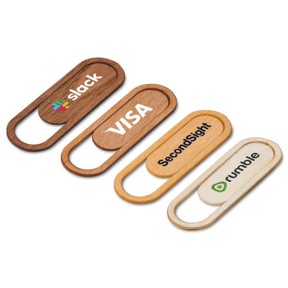 Sliding Wood Eco-Friendly Webcam Cover with Standard Packaging