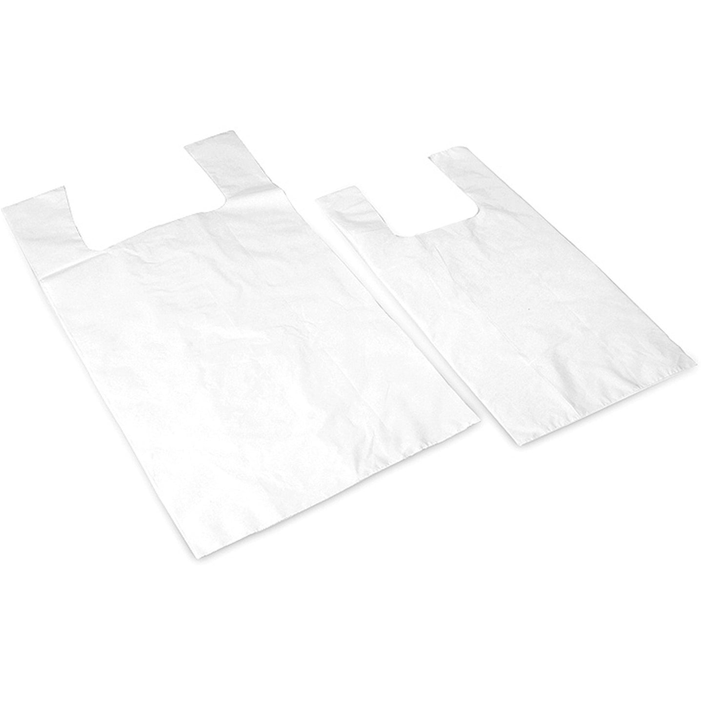 White T Shirt Style Bags - Recyclable Bag -1 Color, 2 Sides (9.75" x 6" x 19")