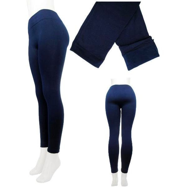 Fleece Lined Leggings in Navy (Case of 12)