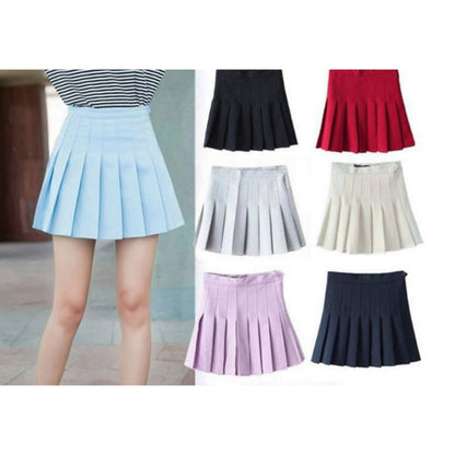 Women's High Waist Pleated Skirt