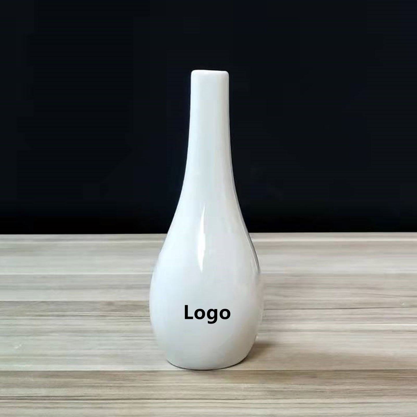 White Ceramic Bud Vase for Home Decor