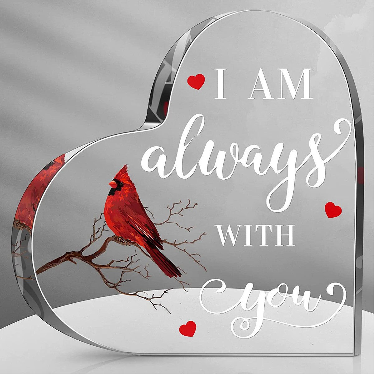 Clear Acrylic Heart Shaped Plaque