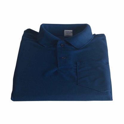 Steel Blue Short Sleeve Polyester Polo T-Shirt