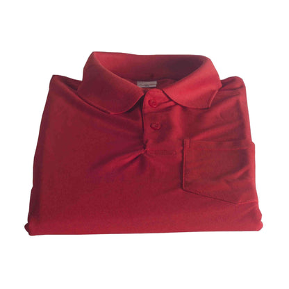 Red Short Sleeve Polyester Polo T-Shirt