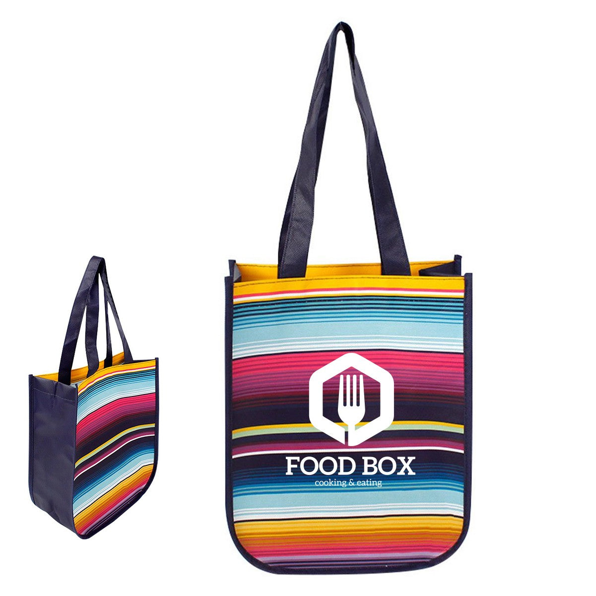 Small Laminated Waterproof Carryon Totes W/Round Corner