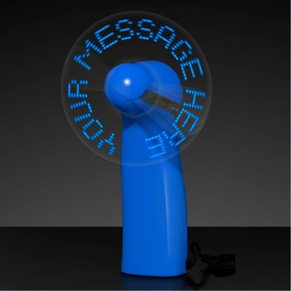 Pre-Programmed Blue Mini Fan with Blue LED - Domestic Print